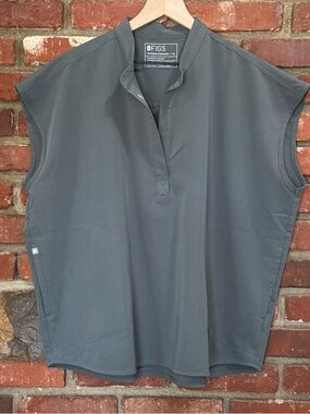 Figs women's scrub top green/gray size XL Rafaela style WXXSW1003 clinic